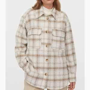 H&M Plaid Shirt Jacket Shacket